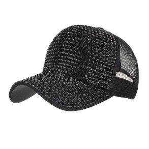 Sequin cap Black